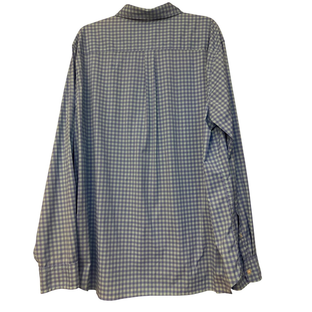 Vineyard Vines Performance Gingham Shirt Mens XL Blue Green Classic Fit 1W011695 - Picture 6 of 6